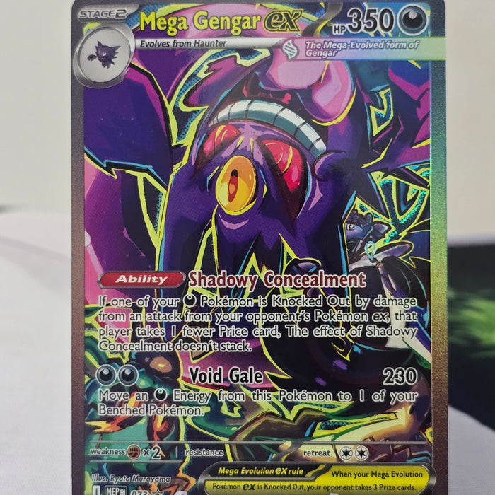 Mega Gengar ex fan art card — neon (non-TCG) - SEIM COLLECTS