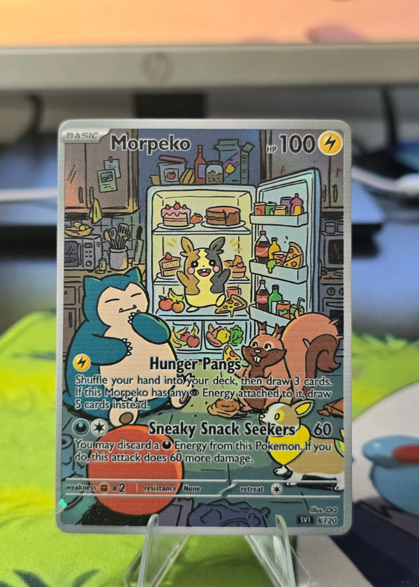 Morpeko Fan Art Card — Hunger Pangs Fridge Raid (Unofficial, Non-TCG)
