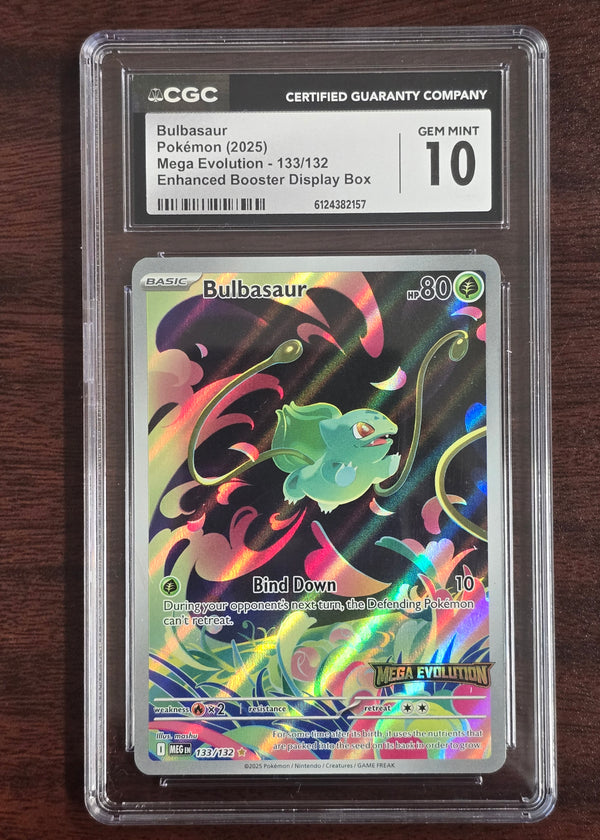 Bulbasaur #133/132 Illustration Rare — Mega Evolution (2025) — CGC 10 Gem Mint