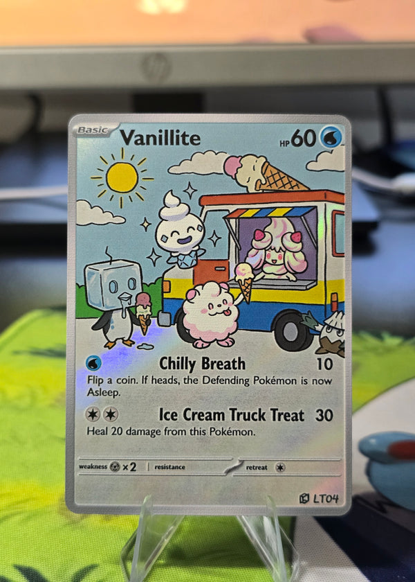 Vanillite Fan Art Card — Chilly Lick Ice Cream Truck Party (Unofficial, Non-TCG)