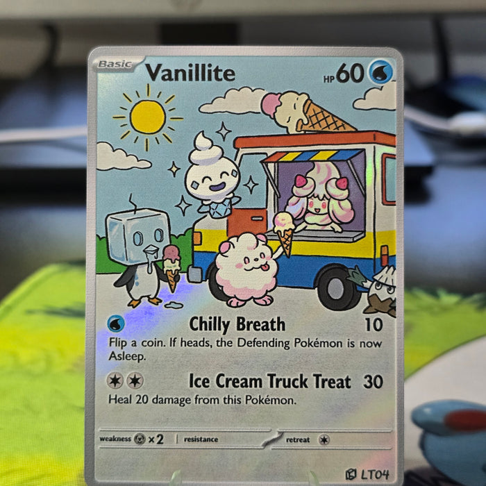 Vanillite Fan Art Card — Chilly Lick Ice Cream Truck Party (Unofficial, Non-TCG)