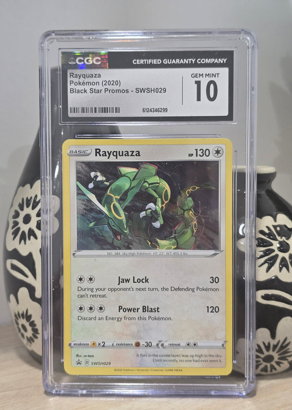 Pokémon Rayquaza SWSH029 Black Star Promo Cosmos Holo CGC 10 English TCG Card