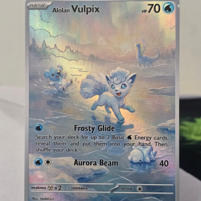 Alolan Vulpix fan art card — frosty glide (non-TCG) - SEIM COLLECTS
