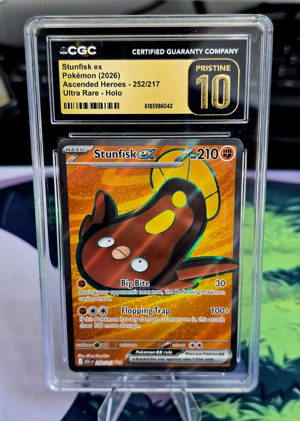 Stunfisk ex 252/217 Ascended Heroes CGC 10 Pristine - SEIM COLLECTS