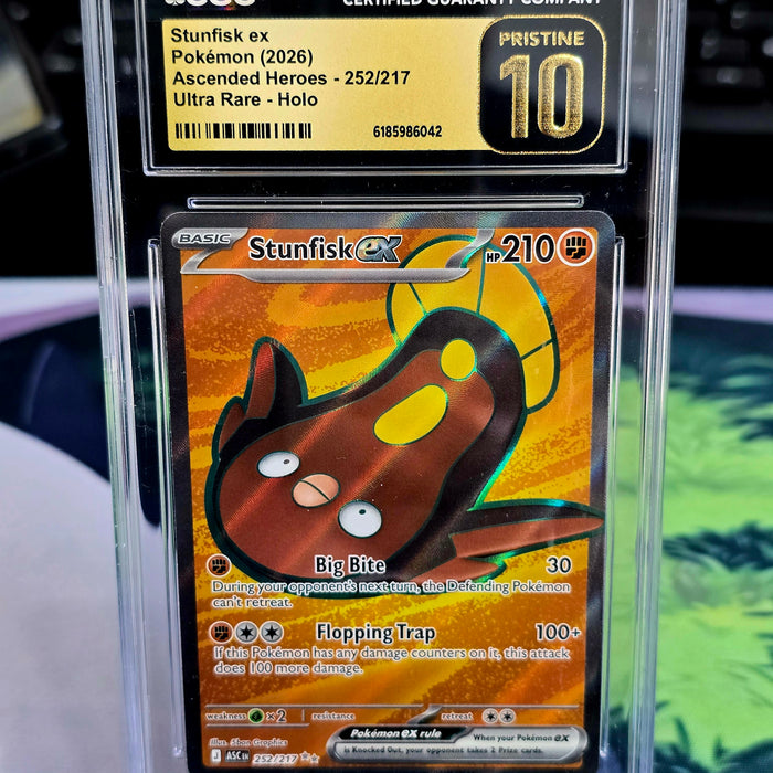 Stunfisk ex 252/217 Ascended Heroes CGC 10 Pristine - SEIM COLLECTS