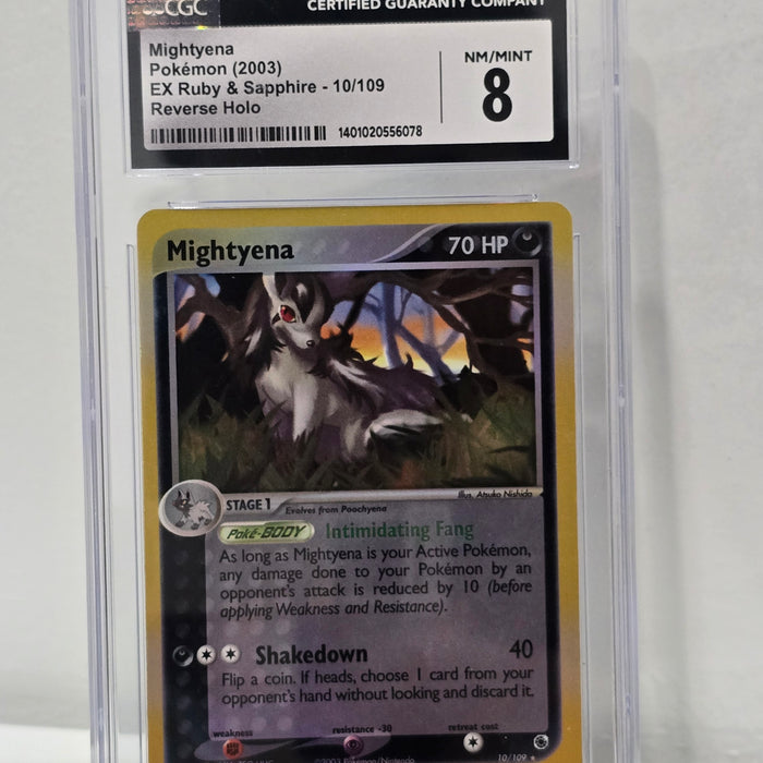 Mightyena 10/109 Reverse Holo EX Ruby & Sapphire CGC 8 - SEIM COLLECTS