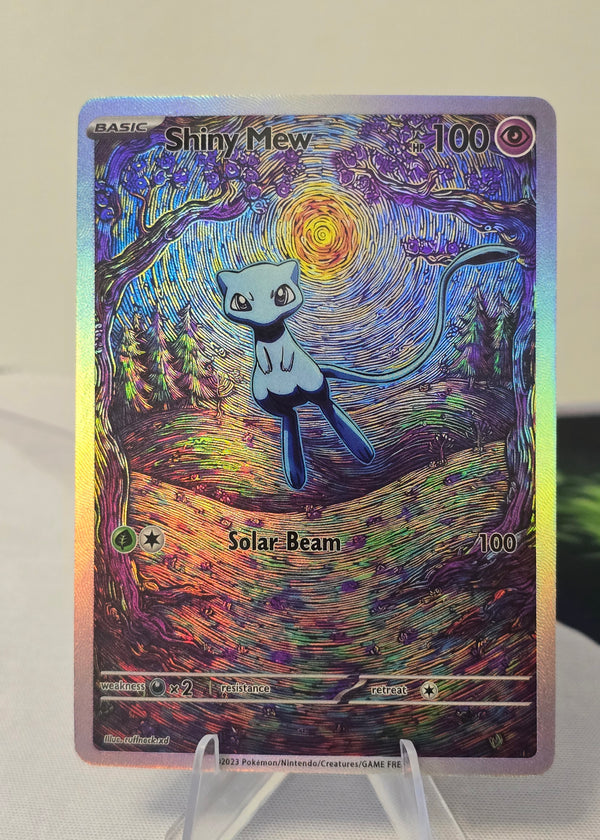 Shiny Mew fan art card — Starry Night (non-TCG) - SEIM COLLECTS