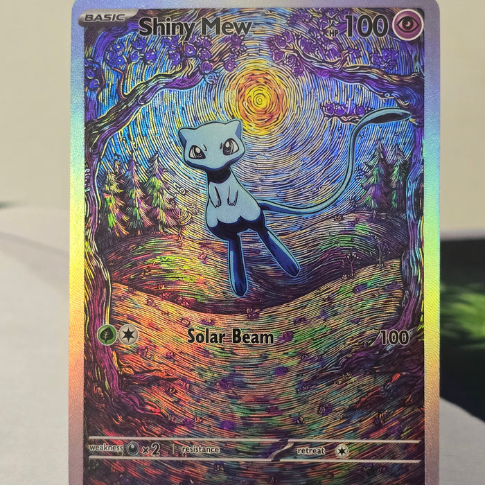 Shiny Mew fan art card — Starry Night (non-TCG) - SEIM COLLECTS