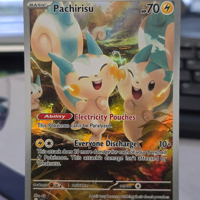Pachirisu #208/198 Scarlet & Violet Illustration Rare card - SEIM COLLECTS