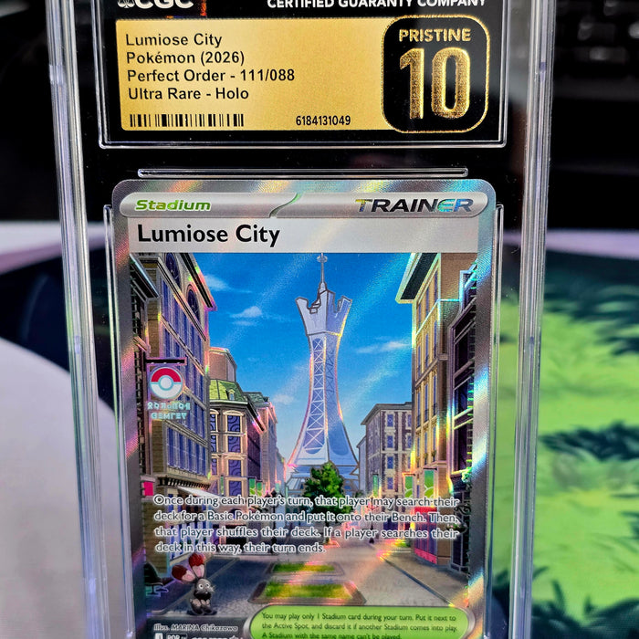 Lumiose City 111/088 Perfect Order CGC 10 Pristine - SEIM COLLECTS
