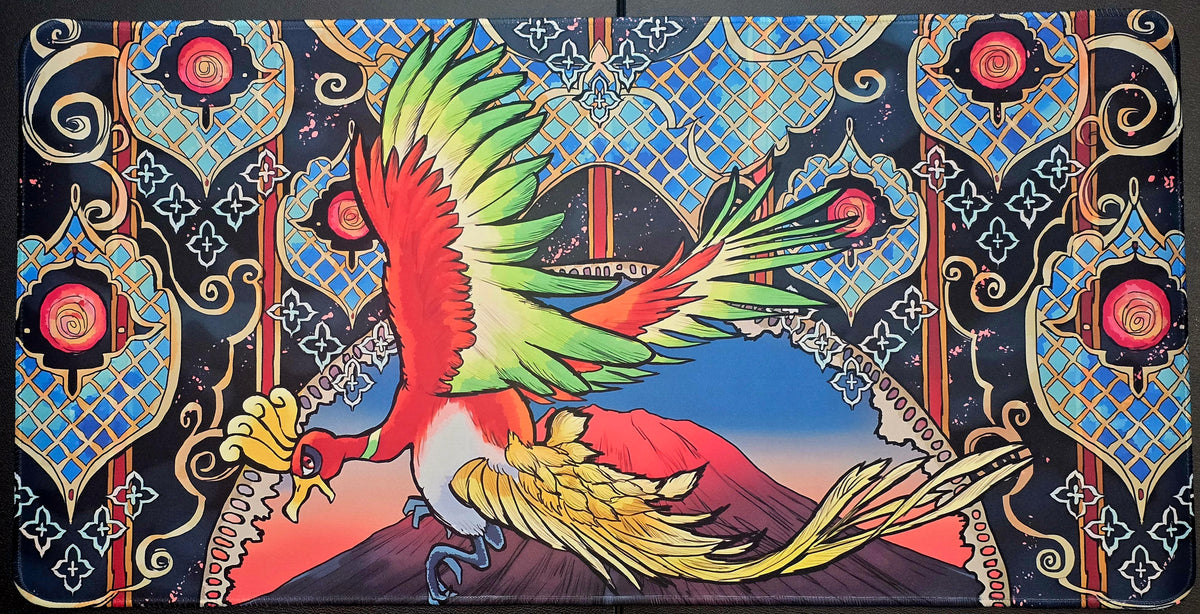 Ho-Oh Playmat — Stained Glass Style