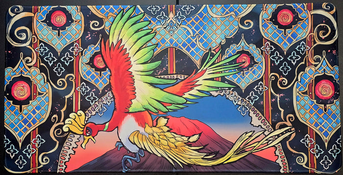 Ho-Oh Playmat — Stained Glass Style