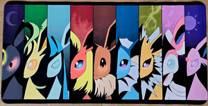 Eeveelutions Playmat — Color Block Panel Style