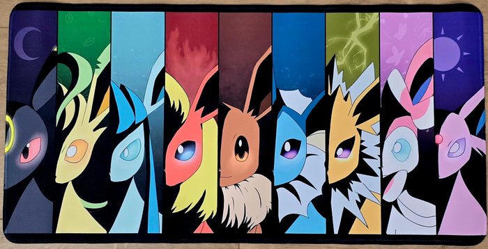 Eeveelutions Playmat — Color Block Panel Style