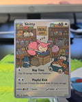 Skitty Fan Art Card — Vintage Goods Nap Time (Unofficial, Non-TCG)