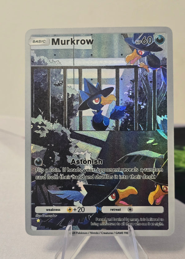 Murkrow fan art card — moonlit (non-TCG) - SEIM COLLECTS