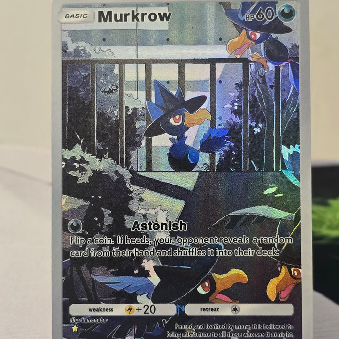 Murkrow fan art card — moonlit (non-TCG) - SEIM COLLECTS