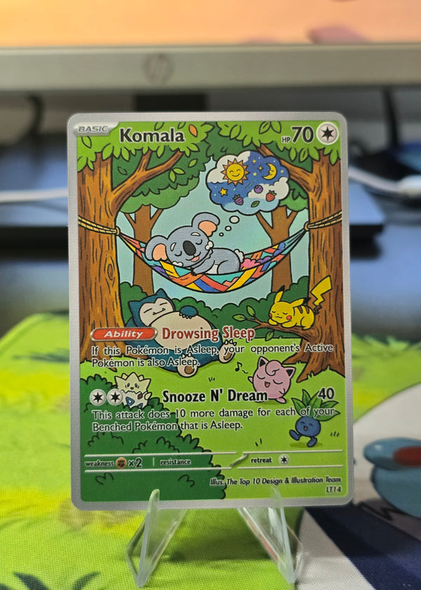 Komala Fan Art Card — Drowsing Sleep Rainbow Hammock (Unofficial, Non-TCG)