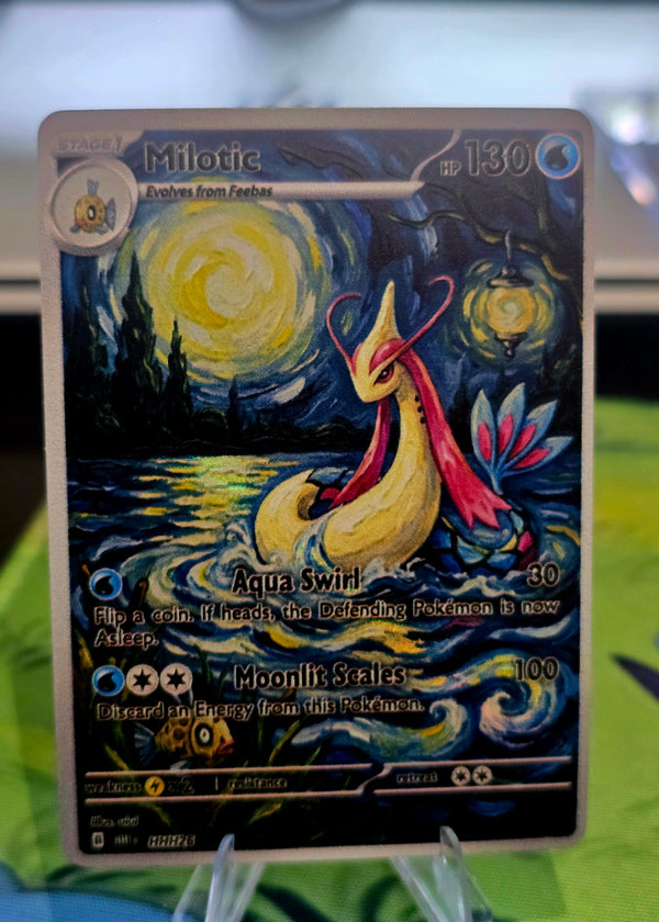 Milotic fan art card — Van Gogh starry night (non-TCG) - SEIM COLLECTS