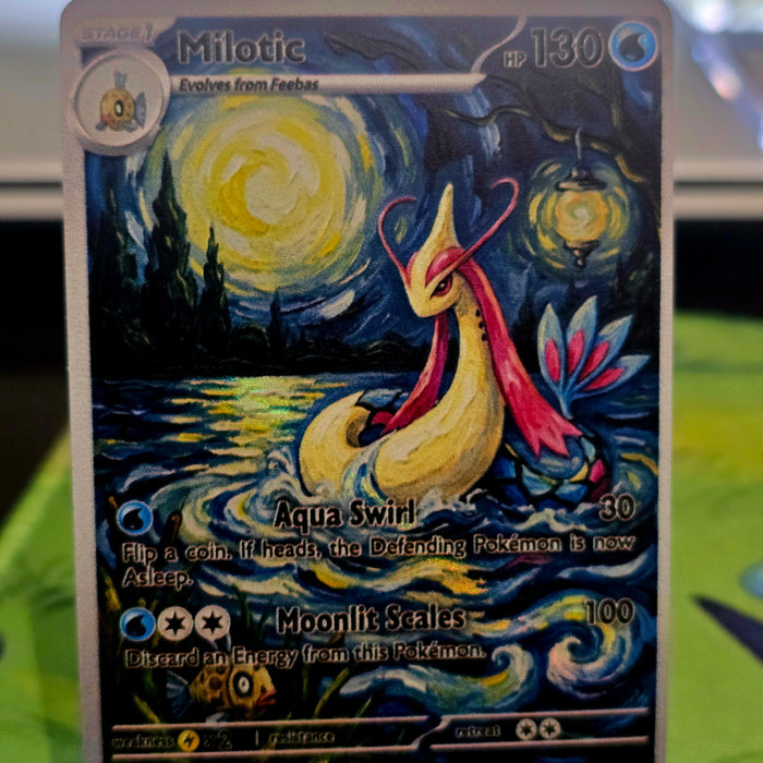 Milotic fan art card — Van Gogh starry night (non-TCG) - SEIM COLLECTS