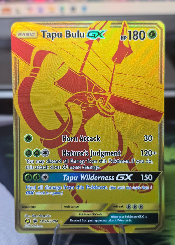 Pokémon TCG: Tapu Bulu GX #SV91/SV94 — Hidden Fates Shiny Vault (2019) — Raw, Near Mint