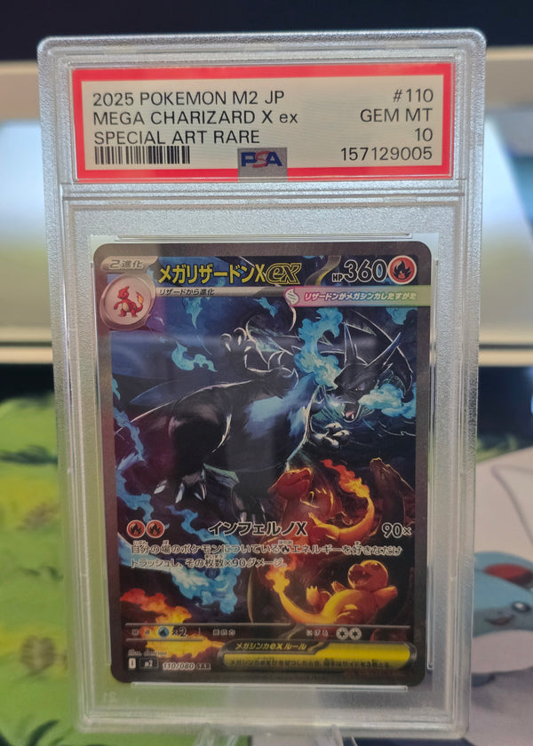 Mega Charizard X ex #110/080 Inferno X M2 Special Art Rare PSA 10 Gem Mint graded slab - SEIM COLLECTS