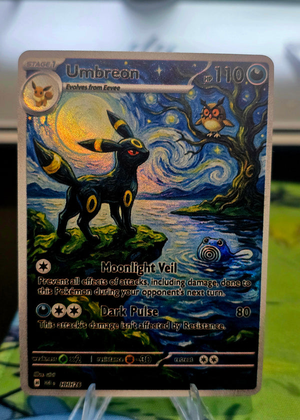 Umbreon fan art card — Van Gogh starry night (non-TCG) - SEIM COLLECTS