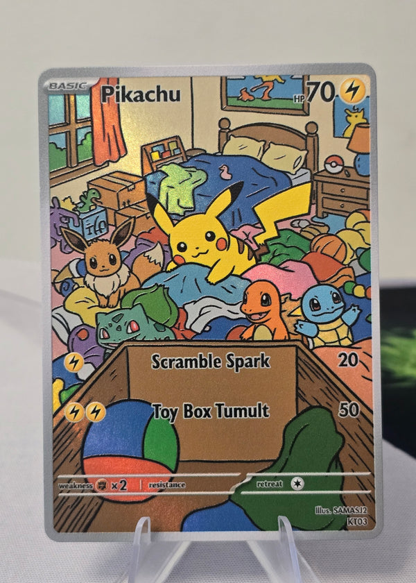Pikachu fan art card — toy box (non-TCG) - SEIM COLLECTS