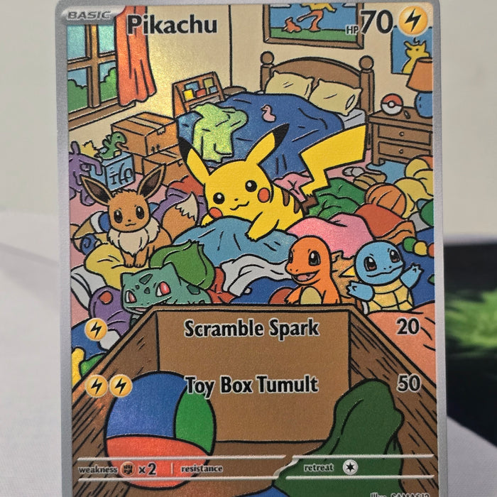 Pikachu fan art card — toy box (non-TCG) - SEIM COLLECTS