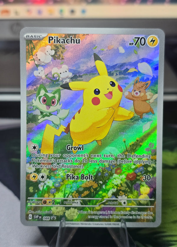 Pokémon TCG: Pikachu #088 — SVP Black Star Promo (2024) — Raw, Near Mint