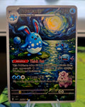 Azumarill fan art card — Van Gogh starry night (non-TCG) - SEIM COLLECTS