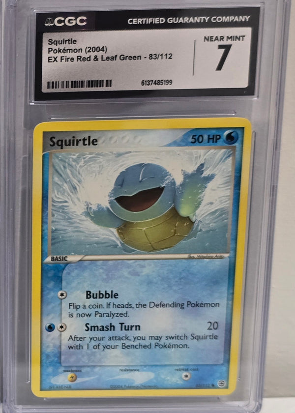 Squirtle #83/112 — EX FireRed & LeafGreen (2004) — CGC 7 Near Mint