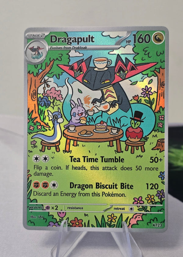 Dragapult fan art card — fancy tea party (non-TCG) - SEIM COLLECTS