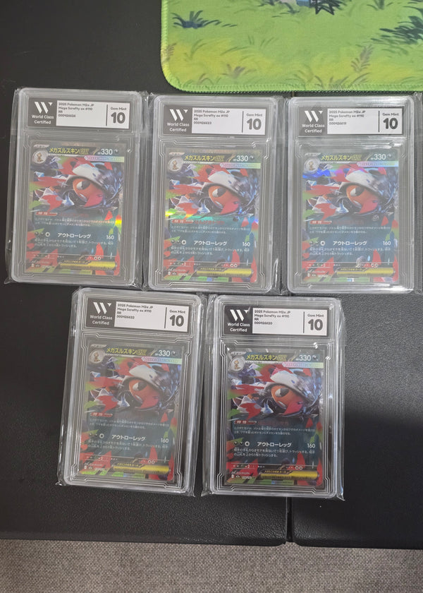 Mega Scrafty ex #110/193 — Japanese Mega Dream ex (M2a, 2025) — WCC 10 Gem Mint (Lot of 5)