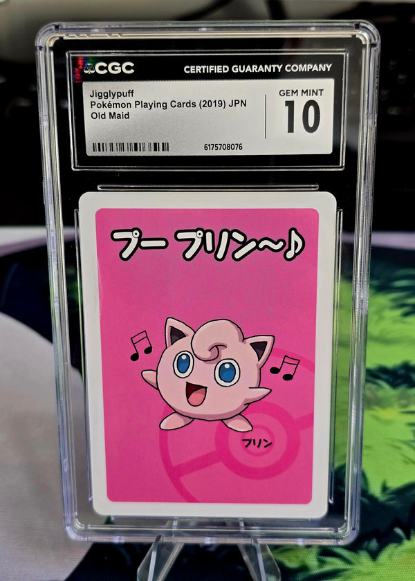 Jigglypuff Japanese Pokemon Playing Cards Old Maid CGC 10 - SEIM COLLECTS