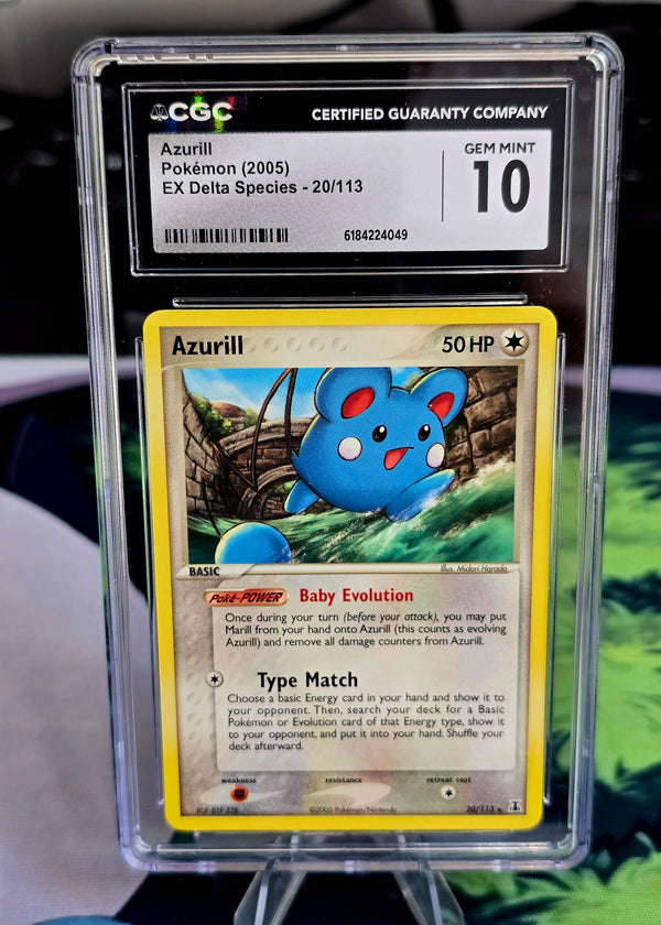 Azurill 20/113 EX Delta Species CGC 10 - SEIM COLLECTS