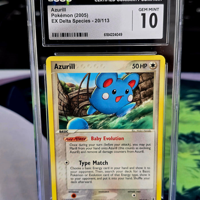 Azurill 20/113 EX Delta Species CGC 10 - SEIM COLLECTS
