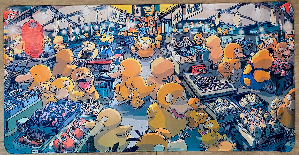 Psyduck Japanese fish market playmat (non-TCG) - SEIM COLLECTS