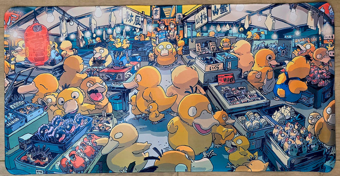 Psyduck Japanese fish market playmat (non-TCG) - SEIM COLLECTS