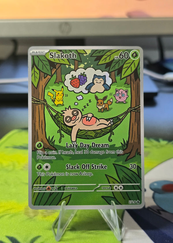 Slakoth Fan Art Card — Lazy Day Dream Hammock (Unofficial, Non-TCG)