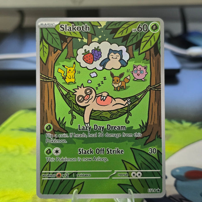 Slakoth Fan Art Card — Lazy Day Dream Hammock (Unofficial, Non-TCG)