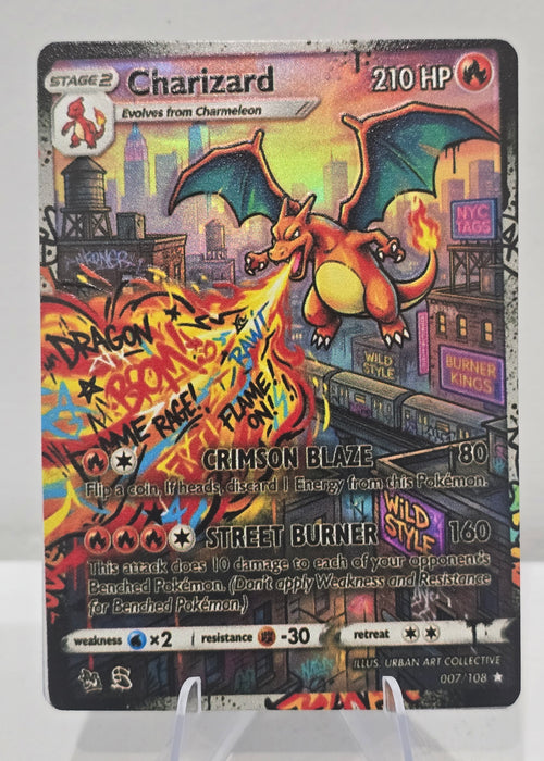 Charizard fan art card — graffiti street-art full art (non-TCG) - SEIM COLLECTS