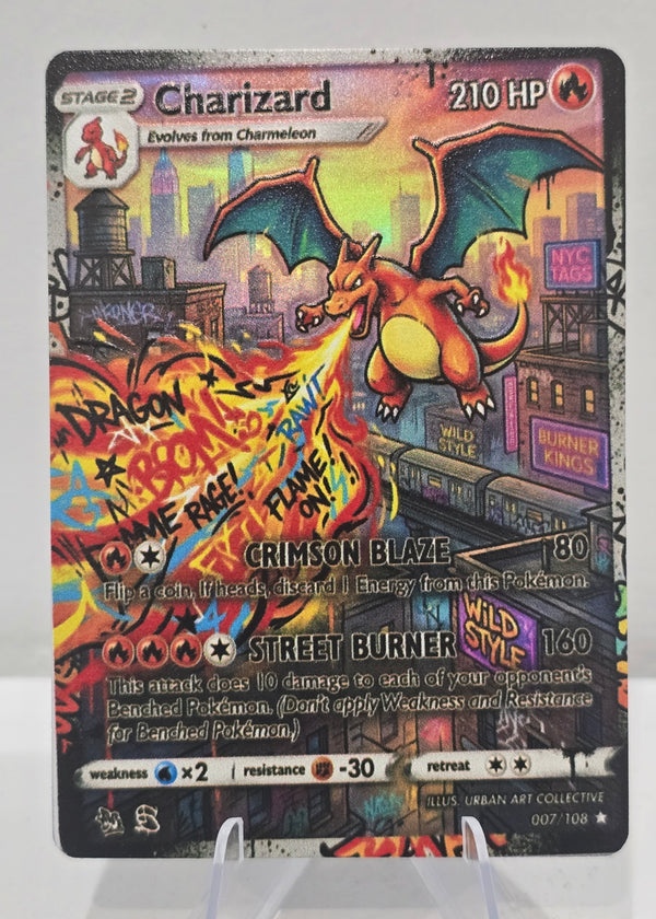 Charizard fan art card — graffiti street-art full art (non-TCG) - SEIM COLLECTS