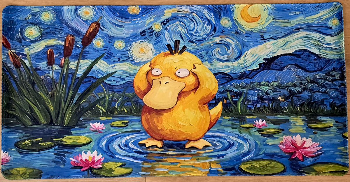 Psyduck Starry Night pond playmat (non-TCG) - SEIM COLLECTS