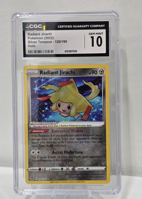 Radiant Jirachi #120/195 — Silver Tempest (2022) — CGC 10 Gem Mint | Graded Pokémon TCG Card