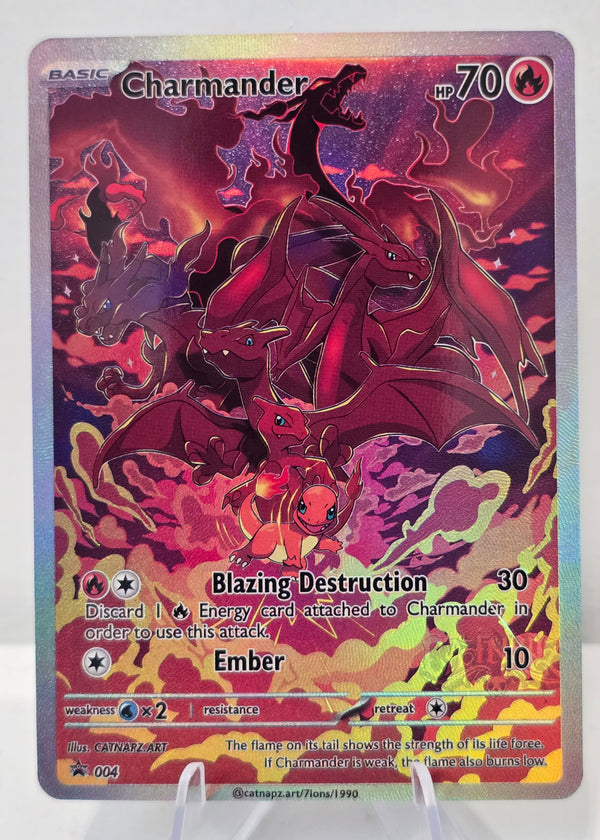 Charmander Fan Art Card — Evolution Line Holo (Unofficial, Non-TCG)