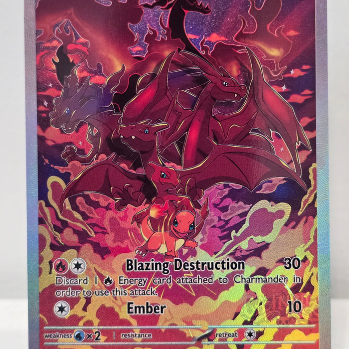 Charmander Fan Art Card — Evolution Line Holo (Unofficial, Non-TCG)