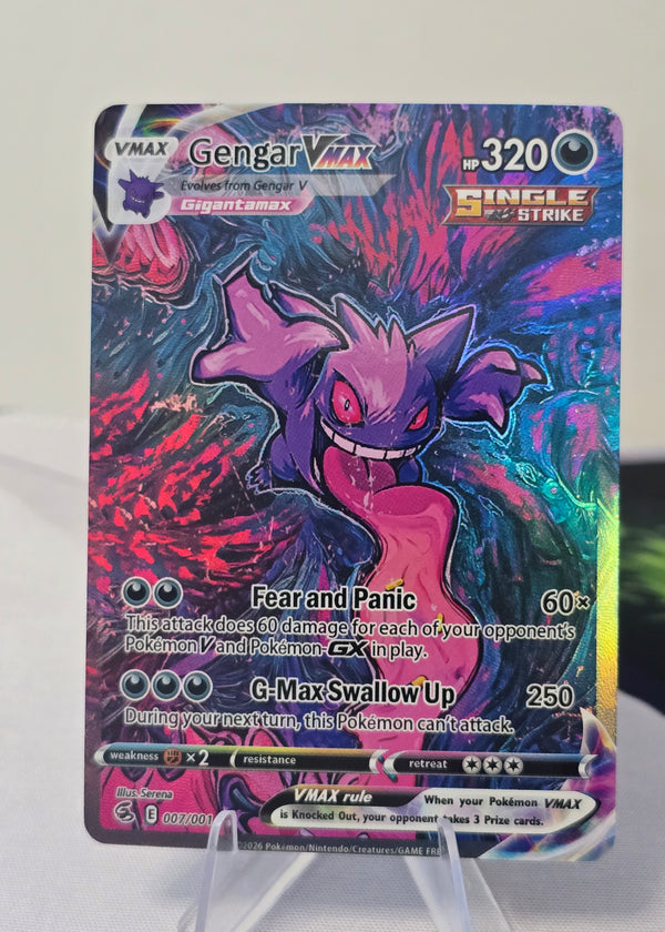 Gengar VMAX fan art card — Single Strike cosmic (non-TCG) - SEIM COLLECTS