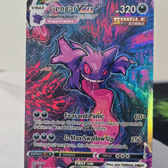 Gengar VMAX fan art card — Single Strike cosmic (non-TCG) - SEIM COLLECTS