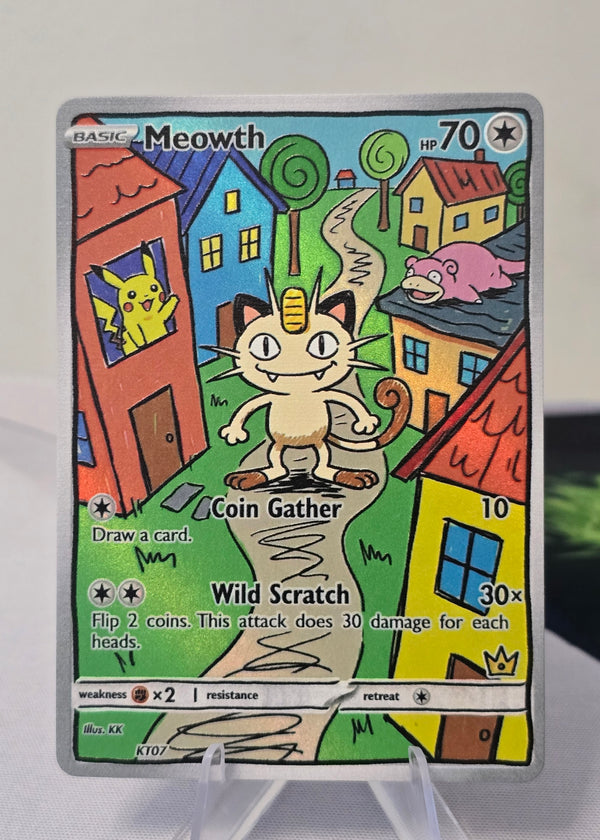 Meowth fan art card — coin town (non-TCG) - SEIM COLLECTS